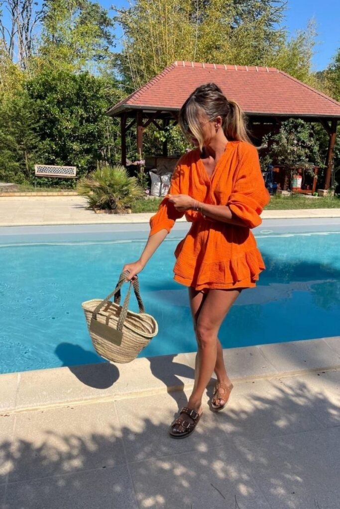 Bright Orange Dress 1