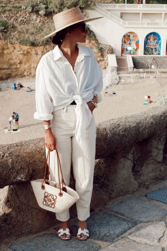 Crisp White Shirt Trousers